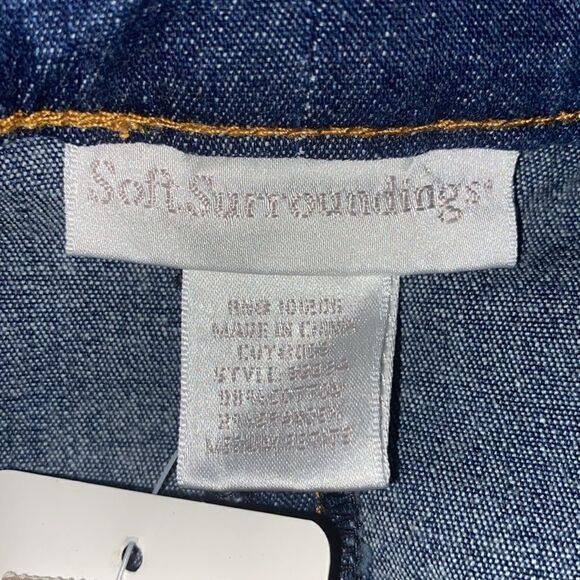 SOFT SURROUNDINGS Wm’s Sz Med Petite  Blue Ombre Modest Pleated Denim Maxi Skirt - Picture 5 of 5